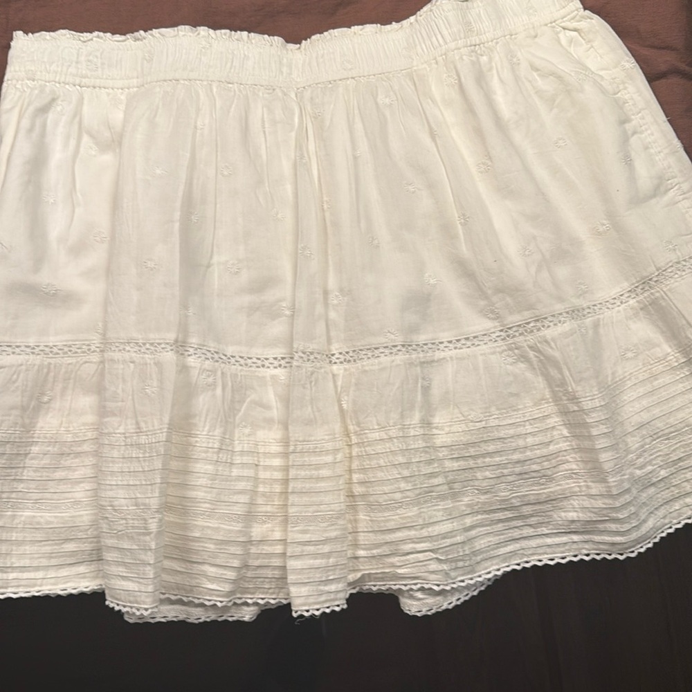 Gap White Cotton Skirt